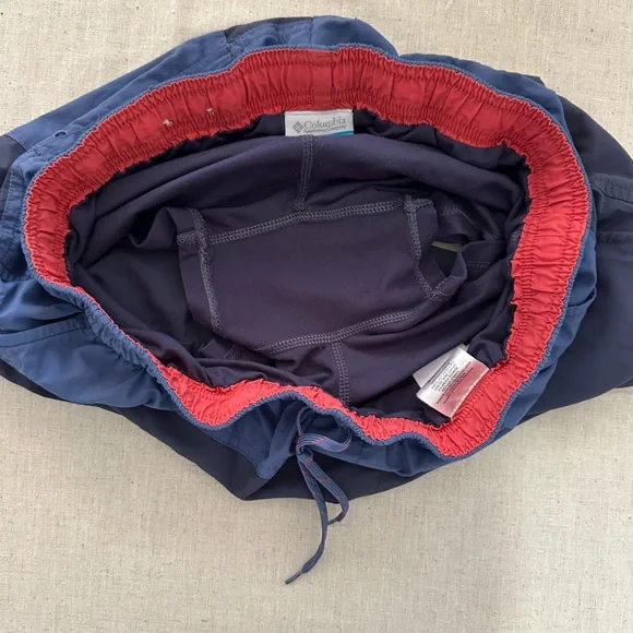Columbia 90s Retro Two-Tone Blue Skirt With Built In Shorts And Drawstring M - Picture 8 of 8